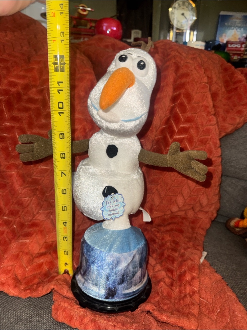 NWT Disney Frozen Animated Spinning Olaf Plush Interactive Talking Toy Working!